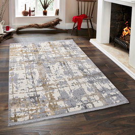 Conceptum Notta 1100 Alfombra de Pasillo 80 x 300 cm Gris, Beige y Crema